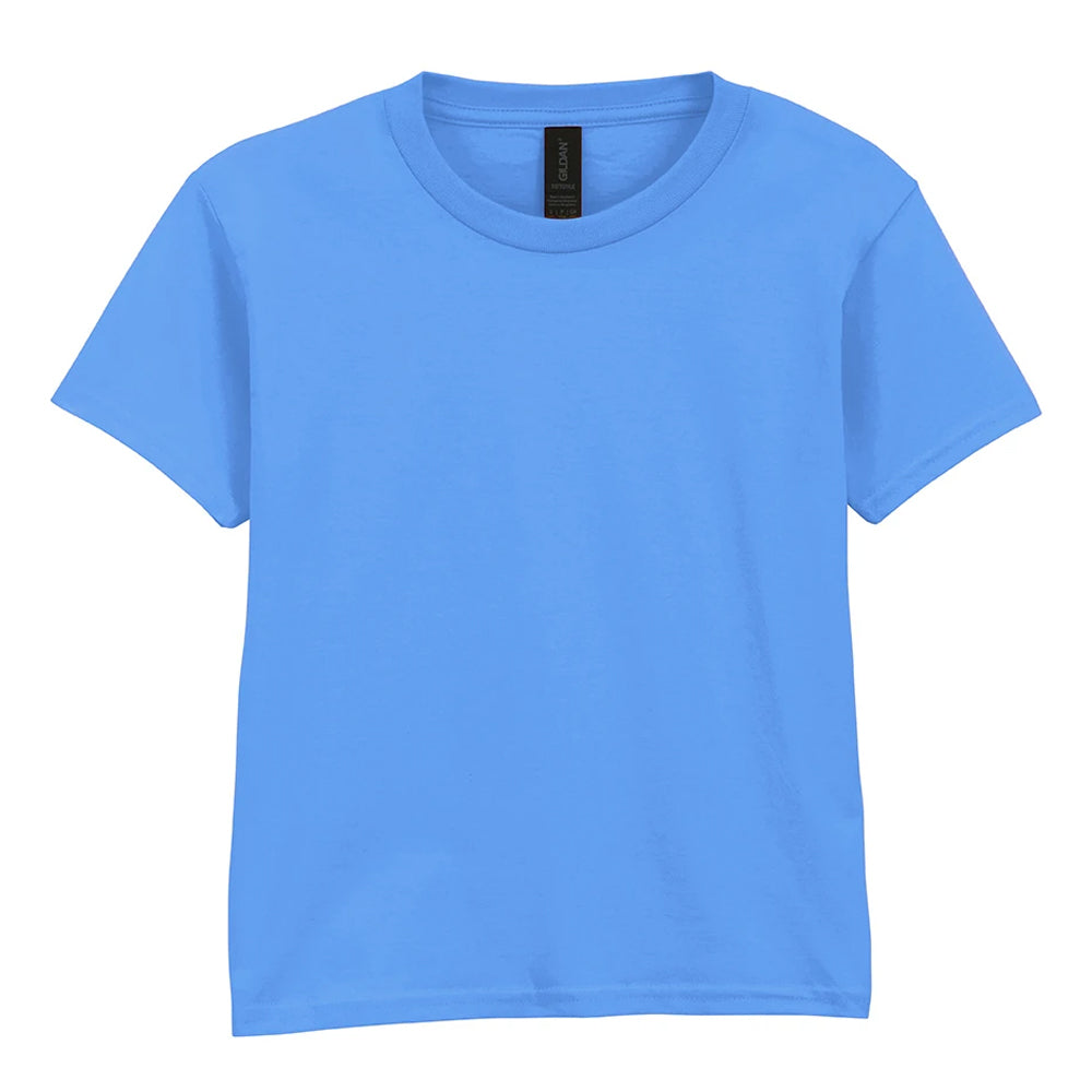 Carolina Blue - Front - Gildan Childens-Kids SoftStyle Ringspun T-Shirt