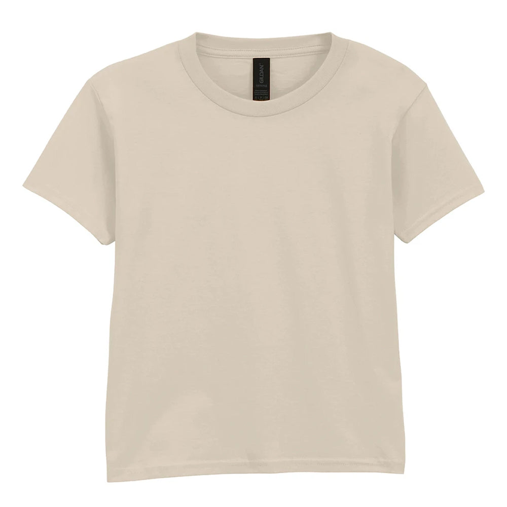 Sand - Front - Gildan Childens-Kids SoftStyle Ringspun T-Shirt