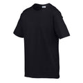 Black - Side - Gildan Childens-Kids SoftStyle Ringspun T-Shirt