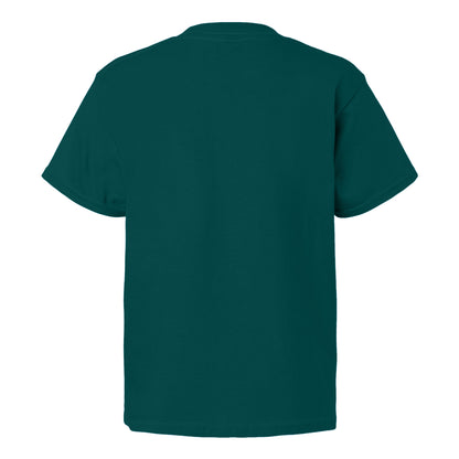 Fan Marine Green - Side - Gildan Childens-Kids SoftStyle Ringspun T-Shirt