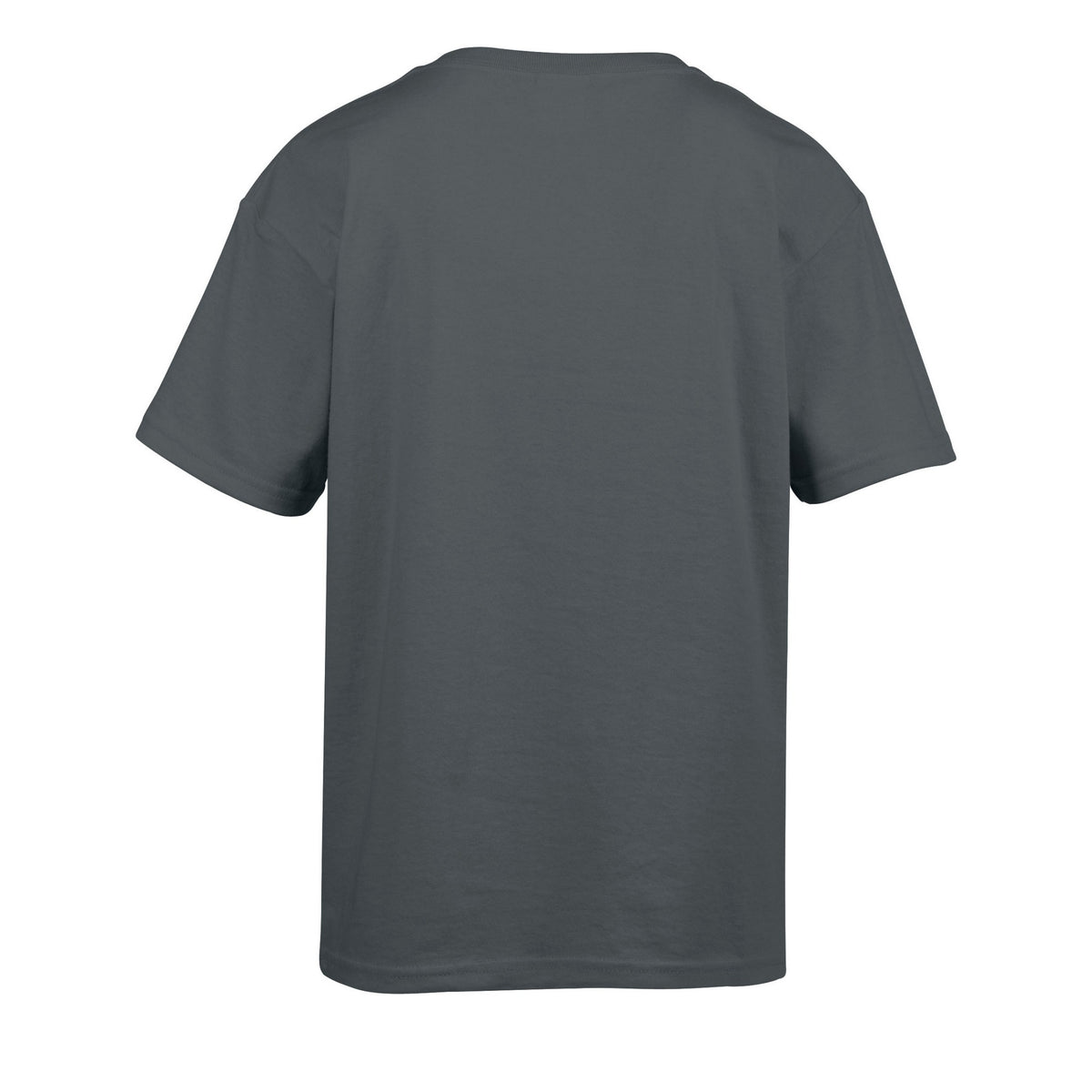 Charcoal - Back - Gildan Childens-Kids SoftStyle Ringspun T-Shirt