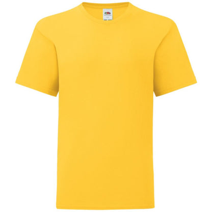 Sunflower Yellow - Front - Fruit Of The Loom Childrens-Kids Iconic T-Shirt