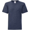 Heather Navy - Front - Fruit Of The Loom Childrens-Kids Iconic T-Shirt