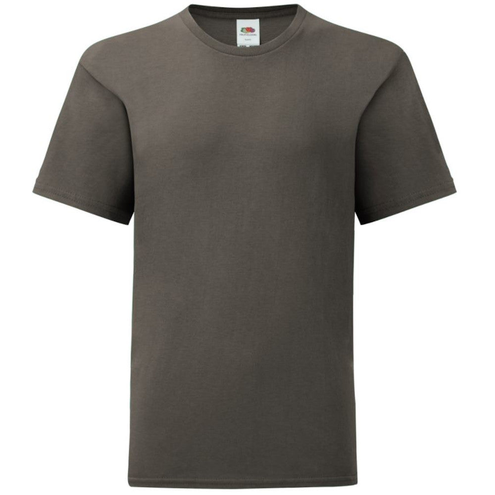 Light Graphite Grey - Front - Fruit Of The Loom Childrens-Kids Iconic T-Shirt