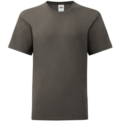 Light Graphite Grey - Front - Fruit Of The Loom Childrens-Kids Iconic T-Shirt