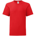 Red - Front - Fruit Of The Loom Childrens-Kids Iconic T-Shirt