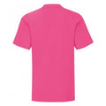 Fuchsia Pink - Back - Fruit Of The Loom Childrens-Kids Iconic T-Shirt