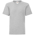 Heather Grey - Front - Fruit Of The Loom Childrens-Kids Iconic T-Shirt