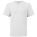 White - Front - Fruit Of The Loom Childrens-Kids Iconic T-Shirt