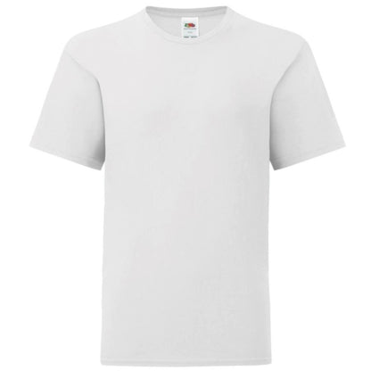 White - Front - Fruit Of The Loom Childrens-Kids Iconic T-Shirt