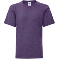 Heather Purple - Front - Fruit Of The Loom Childrens-Kids Iconic T-Shirt