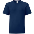Navy - Front - Fruit Of The Loom Childrens-Kids Iconic T-Shirt
