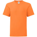 Orange - Side - Fruit Of The Loom Childrens-Kids Iconic T-Shirt
