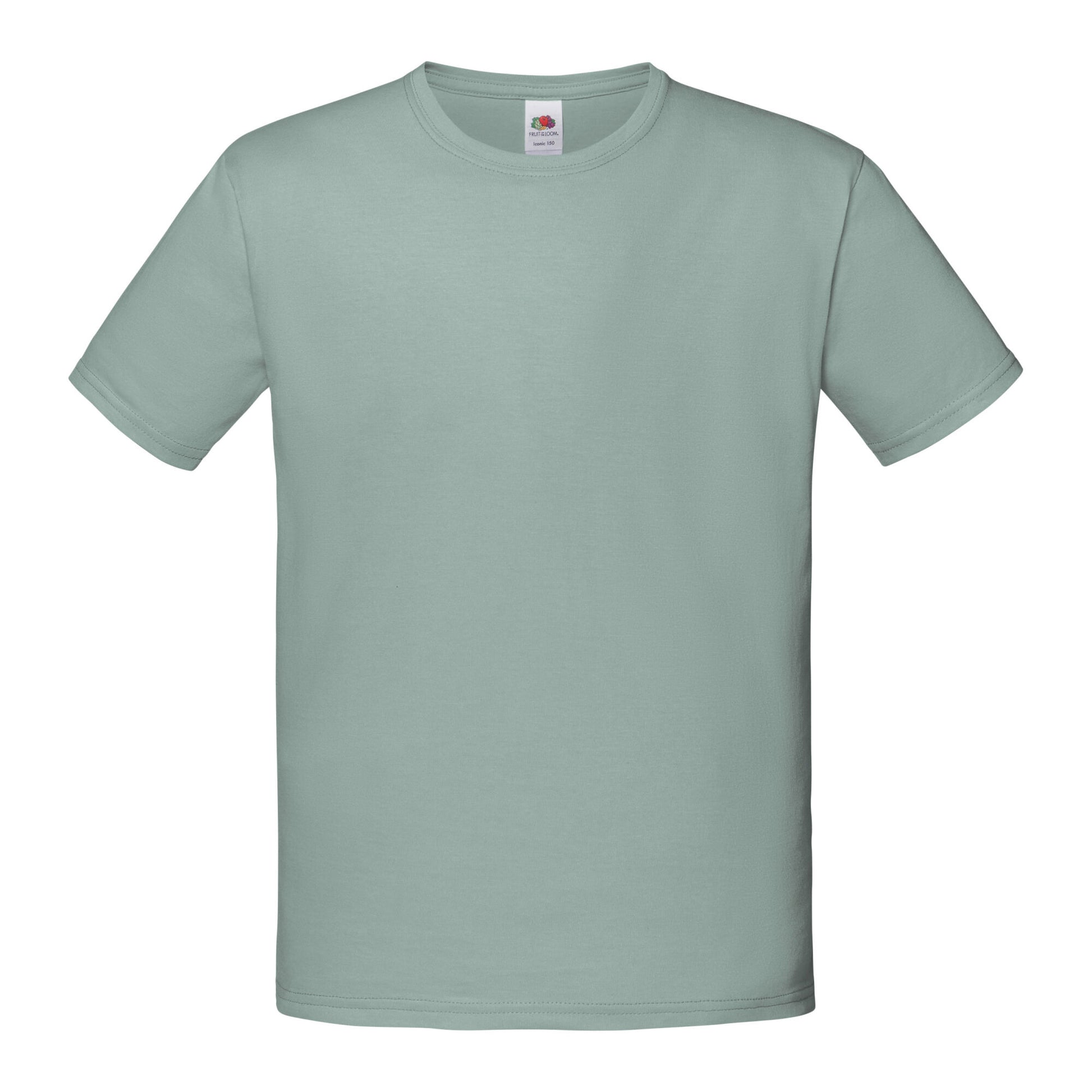 Sage - Front - Fruit Of The Loom Childrens-Kids Iconic T-Shirt