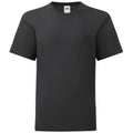 Black - Front - Fruit Of The Loom Childrens-Kids Iconic T-Shirt