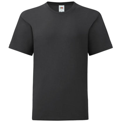 Black - Front - Fruit Of The Loom Childrens-Kids Iconic T-Shirt