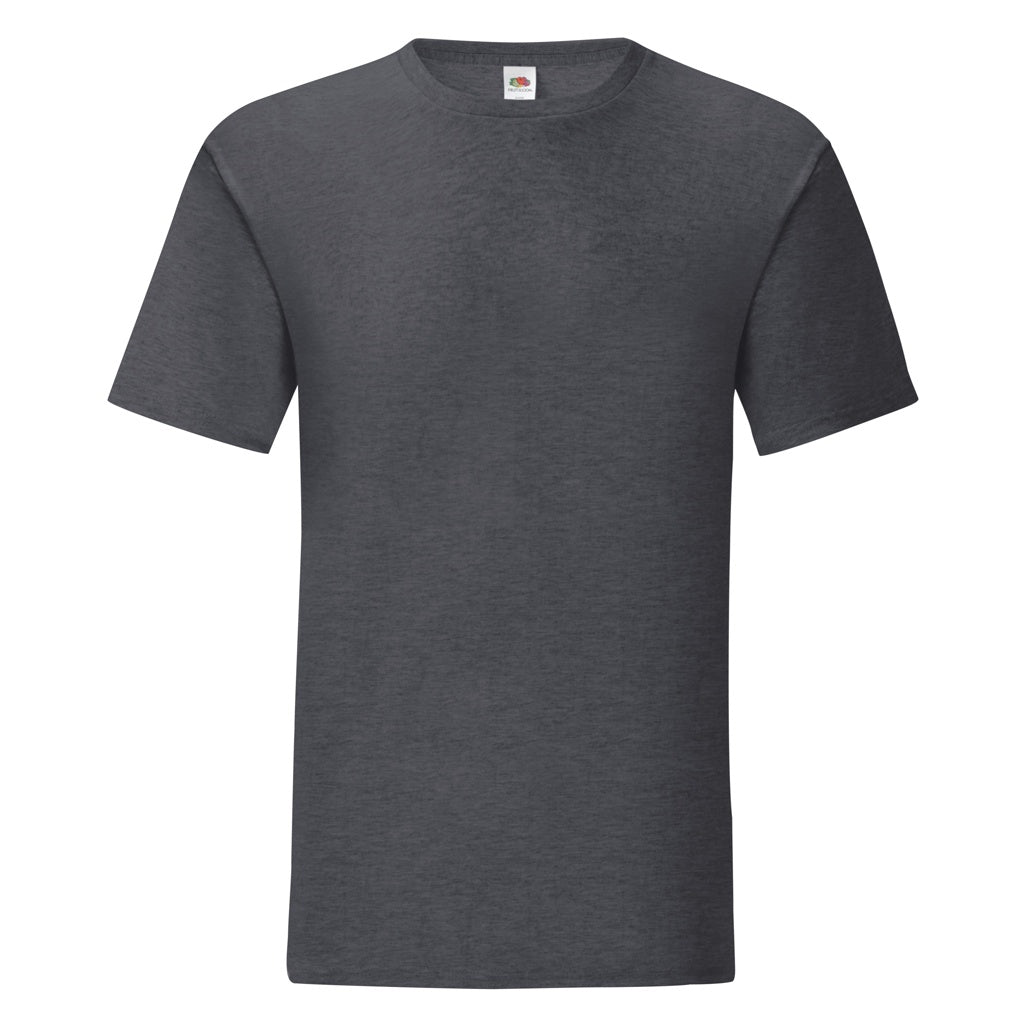 Dark Heather - Front - Fruit Of The Loom Mens Iconic T-Shirt