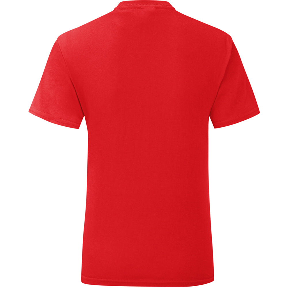 Red - Back - Fruit Of The Loom Mens Iconic T-Shirt