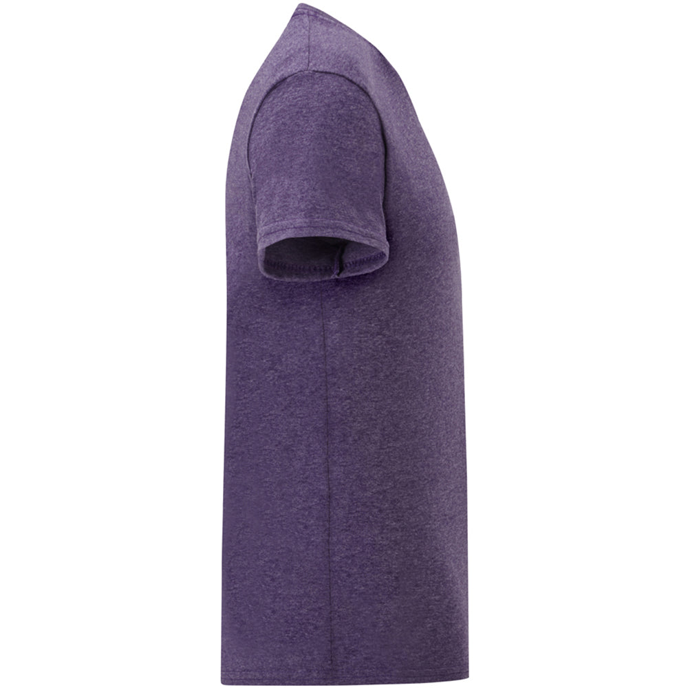 Heather Purple - Side - Fruit Of The Loom Mens Iconic T-Shirt