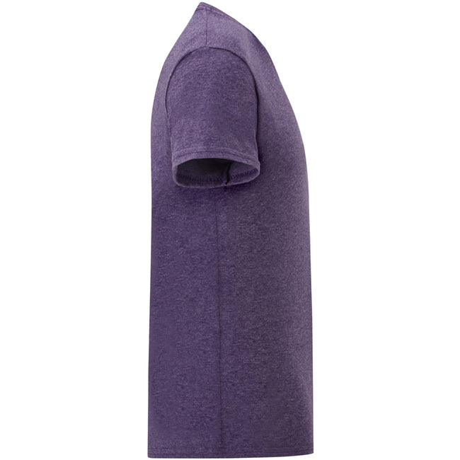 Heather Purple - Side - Fruit Of The Loom Mens Iconic T-Shirt