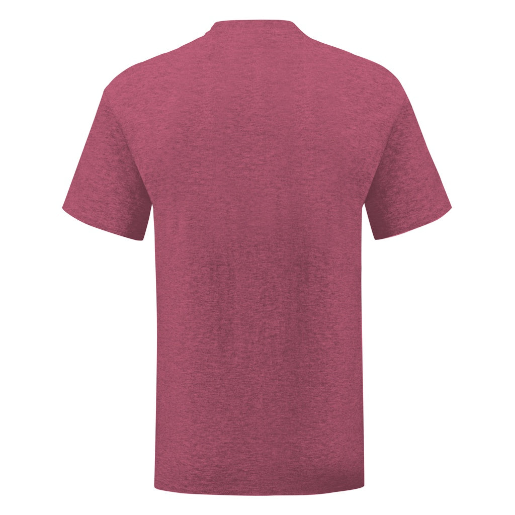 Heather Burgundy - Back - Fruit Of The Loom Mens Iconic T-Shirt