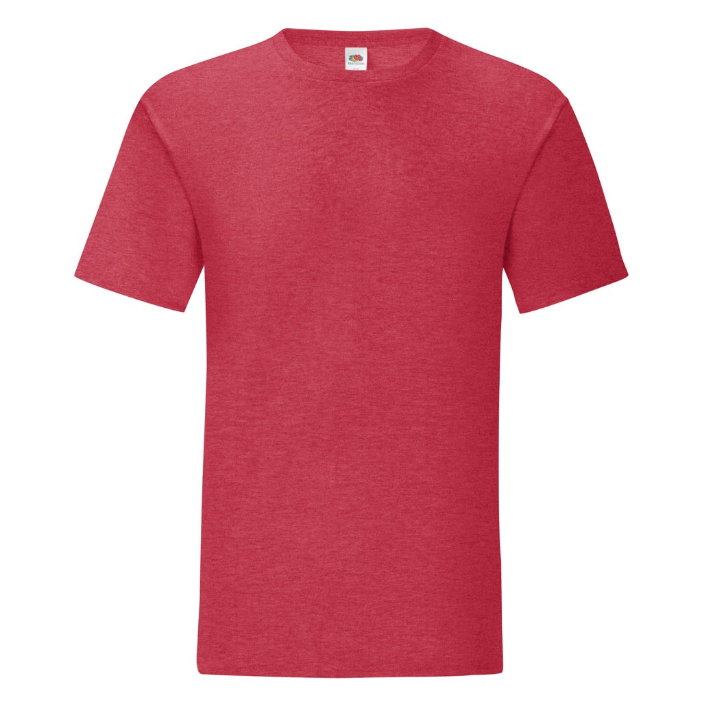 Heather Red - Front - Fruit Of The Loom Mens Iconic T-Shirt