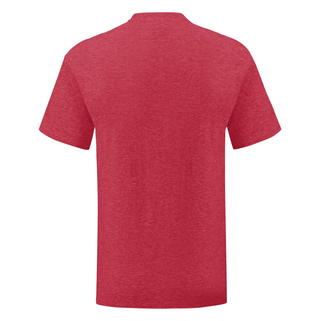 Heather Red - Back - Fruit Of The Loom Mens Iconic T-Shirt