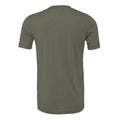 Military Green - Back - Bella + Canvas Adults Unisex Heather CVC T-Shirt