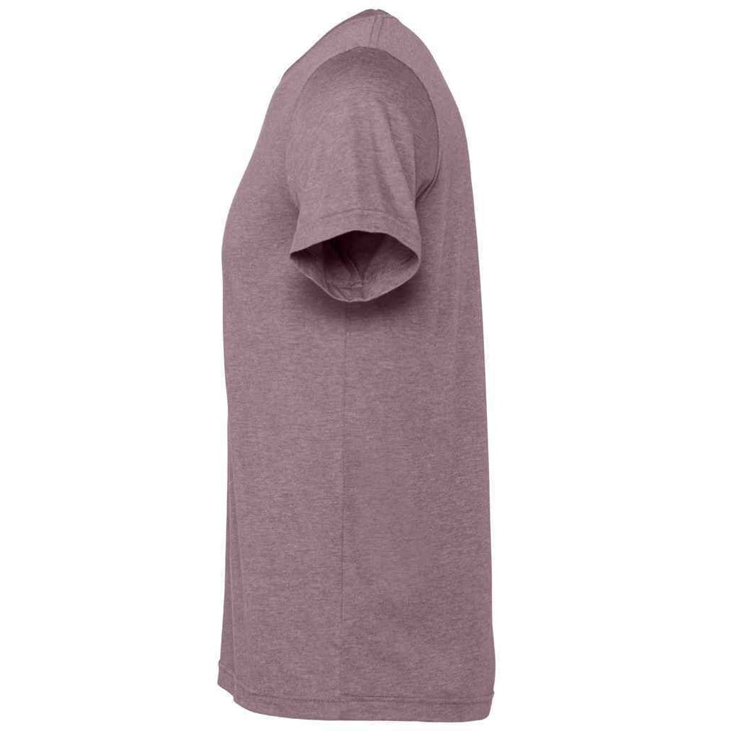 Purple Heather - Back - Bella + Canvas Adults Unisex Heather CVC T-Shirt