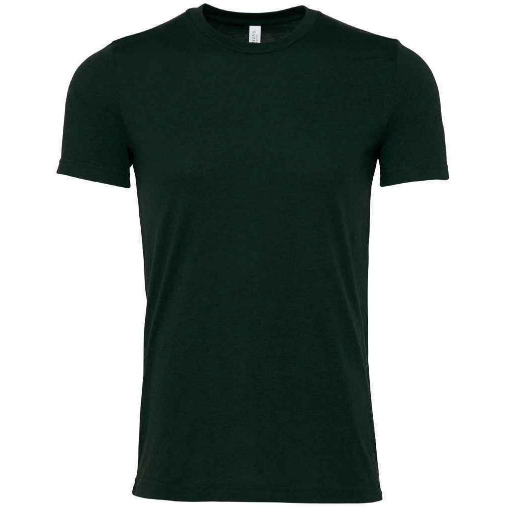 Emerald Green Heather - Front - Bella + Canvas Adults Unisex Heather CVC T-Shirt