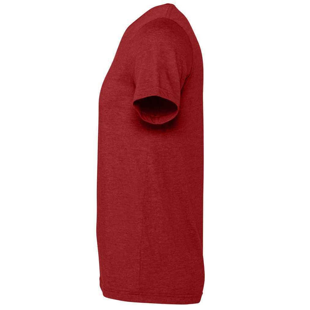 Canvas Red Heather - Back - Bella + Canvas Adults Unisex Heather CVC T-Shirt