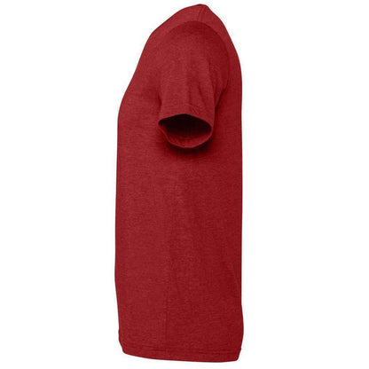 Canvas Red Heather - Back - Bella + Canvas Adults Unisex Heather CVC T-Shirt