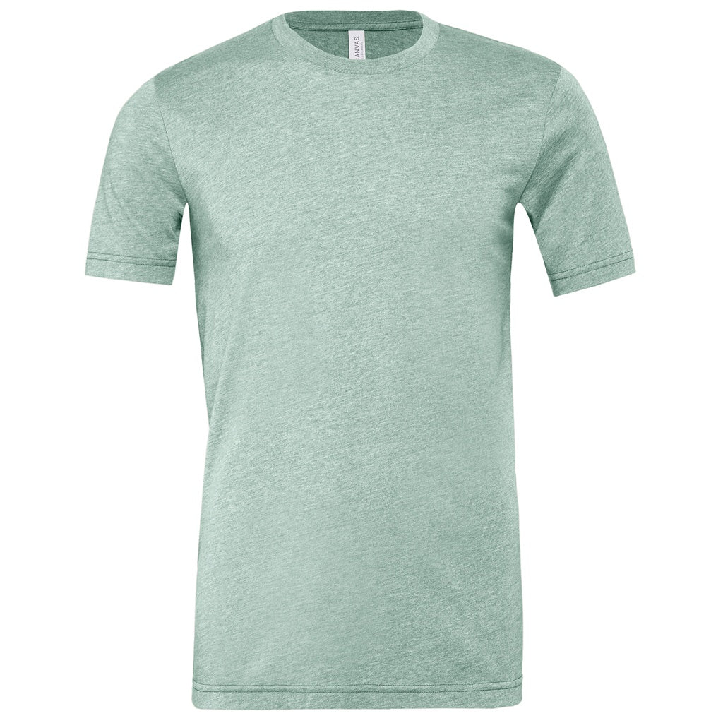 Prism Dusty Blue Heather - Front - Bella + Canvas Adults Unisex Heather CVC T-Shirt