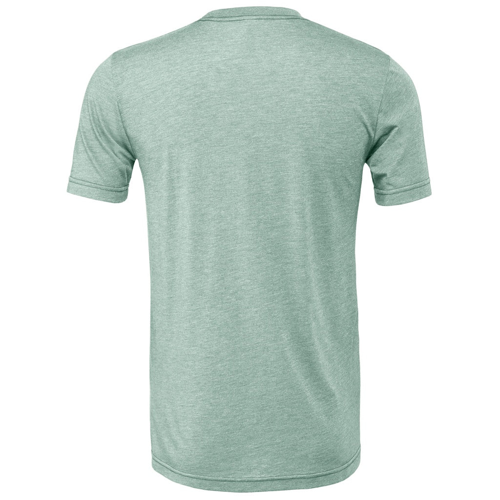 Prism Dusty Blue Heather - Back - Bella + Canvas Adults Unisex Heather CVC T-Shirt