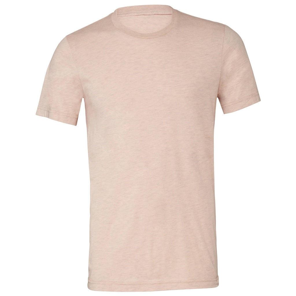 Prism Peach Heather - Front - Bella + Canvas Adults Unisex Heather CVC T-Shirt