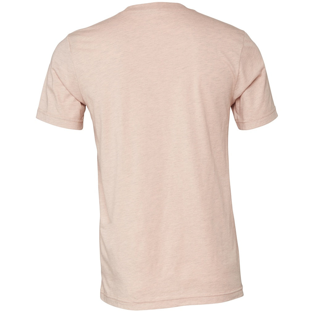 Prism Peach Heather - Back - Bella + Canvas Adults Unisex Heather CVC T-Shirt