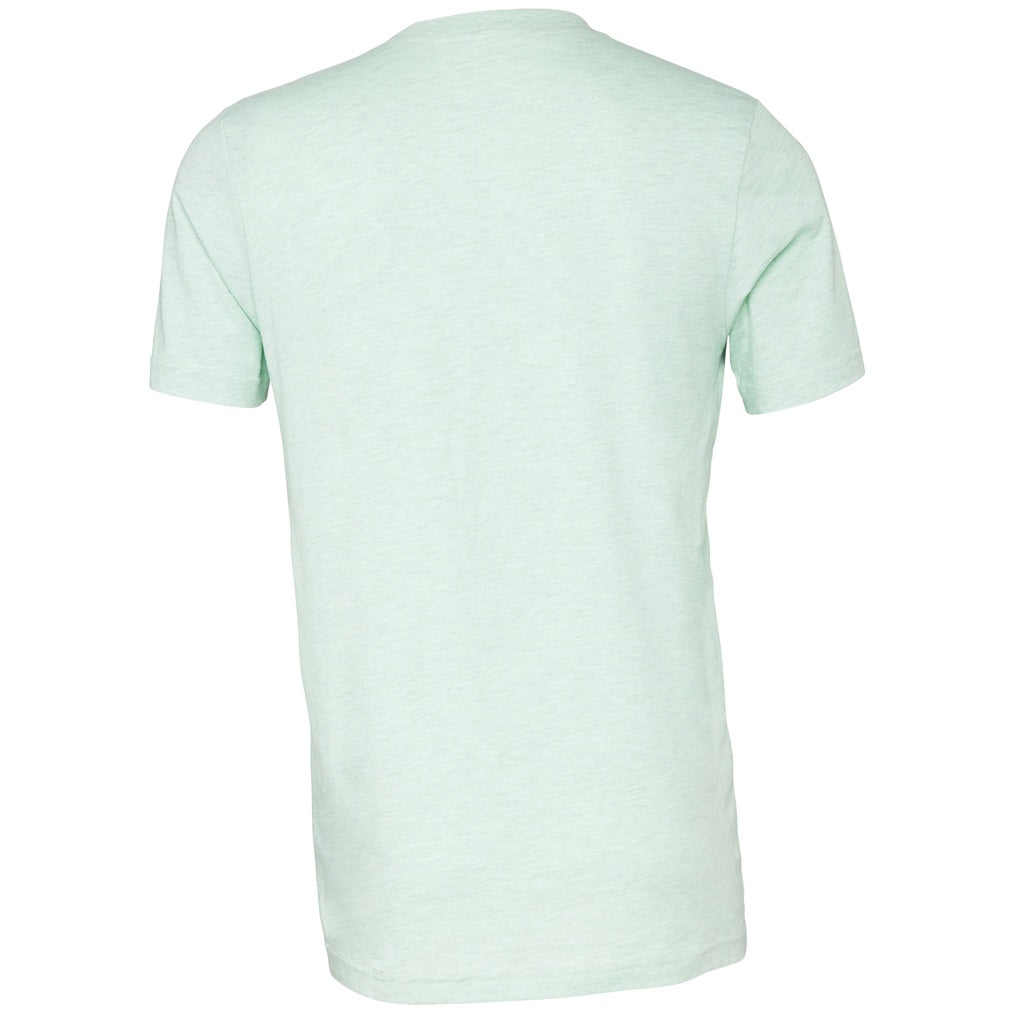 Prism Mint Heather - Back - Bella + Canvas Adults Unisex Heather CVC T-Shirt