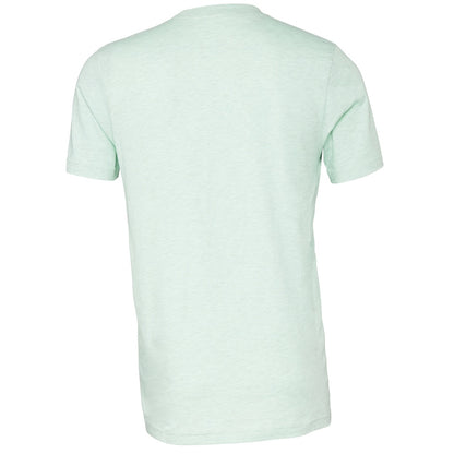 Prism Mint Heather - Back - Bella + Canvas Adults Unisex Heather CVC T-Shirt