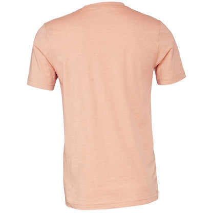 Coral Sunset Heather - Back - Bella + Canvas Adults Unisex Heather CVC T-Shirt