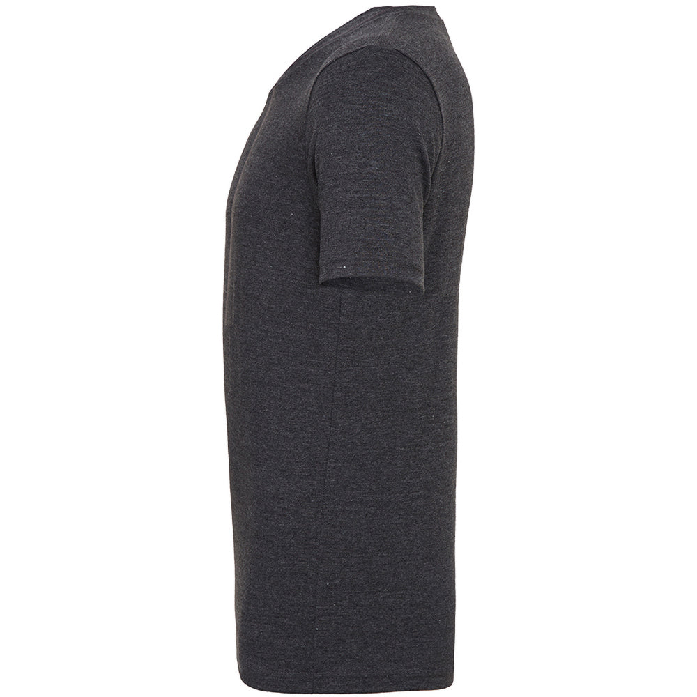 Dark Grey Heather - Side - Bella + Canvas Adults Unisex Heather CVC T-Shirt