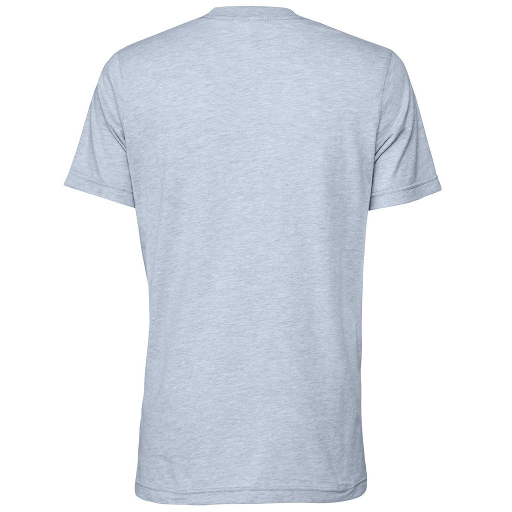 Light Blue Heather - Back - Bella + Canvas Adults Unisex Heather CVC T-Shirt