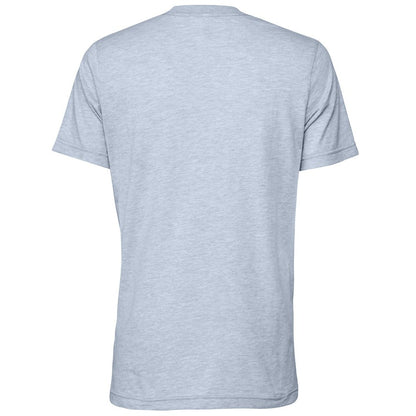 Light Blue Heather - Back - Bella + Canvas Adults Unisex Heather CVC T-Shirt