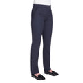 Navy - Front - Brook Taverner Womens-Ladies Houston Slim Leg Chino Trousers