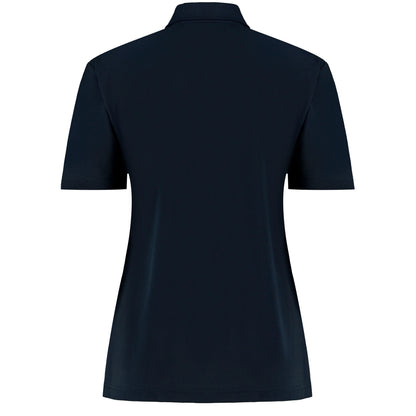 Black - Back - Kustom Kit Womens-Ladies Regular Fit Workforce Pique Polo Shirt
