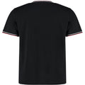 Black-White-Red - Side - Kustom Kit Mens Fashion Fit Tipped T-Shirt
