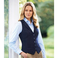 Navy Check - Front - Brook Taverner Womens-Ladies Nashville Waistcoat