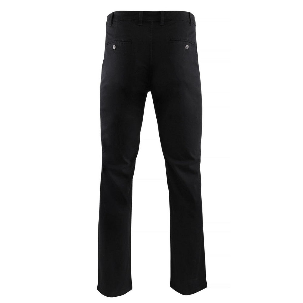 Black - Back - Brook Taverner Mens Miami Slim Fit Chino Trousers