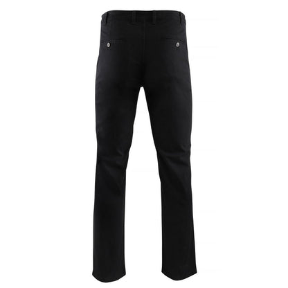 Black - Back - Brook Taverner Mens Miami Slim Fit Chino Trousers