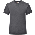 Dark Heather - Front - Fruit Of The Loom Girls Iconic T-Shirt