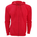 Red - Front - SOLS Mens Seven Full Zip Hooded Sweatshirt - Hoodie